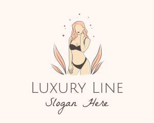 Underwear Lingerie Model  logo design