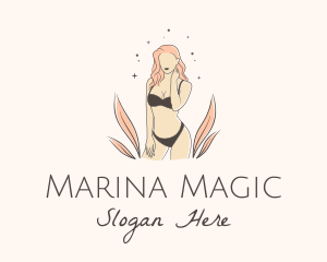 Underwear Lingerie Model  logo design