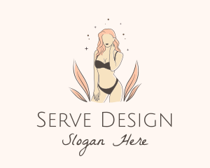 Underwear Lingerie Model  logo design