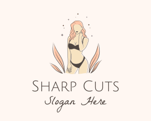 Underwear Lingerie Model  logo design