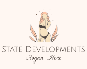 Underwear Lingerie Model  logo design