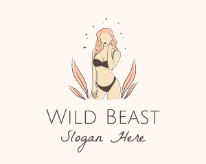 Underwear Lingerie Model  logo design