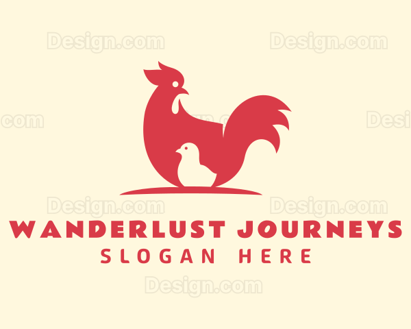 Red Hen & Chick Farm Logo