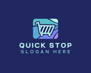 Grocery Shopping Cart logo design