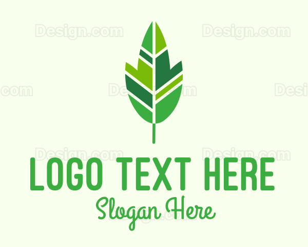 Organic Green Leaf Logo