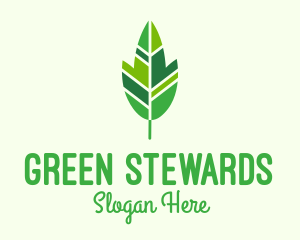 Organic Green Leaf logo design