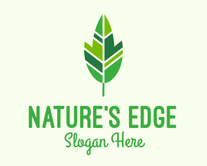 Organic Green Leaf logo design