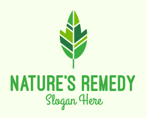 Organic Green Leaf logo design