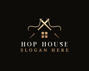 House Needle Thread logo design