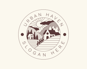 Mountain Residential Village logo design