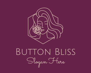 Woman Rose Perfume logo design