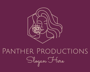 Woman Rose Perfume logo design