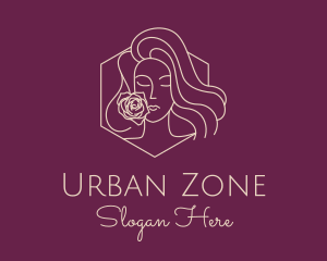 Woman Rose Perfume logo design