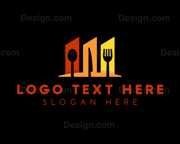 Diner Utensil Restaurant Logo