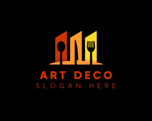 Diner Utensil Restaurant logo design