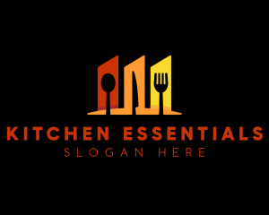 Diner Utensil Restaurant logo design