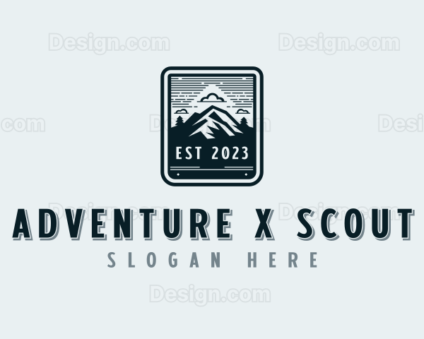 Trekking Adventure Mountain Logo