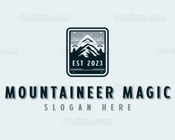 Trekking Adventure Mountain Logo