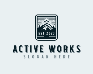 Trekking Adventure Mountain logo design