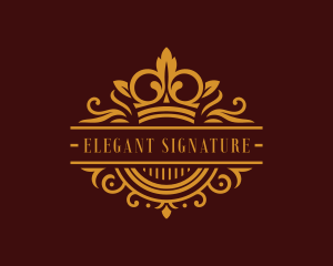  Elegant Crown Boutique logo design