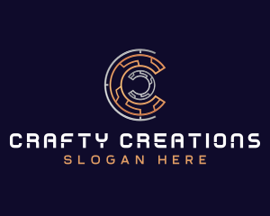 Crypto Currency Technology logo design