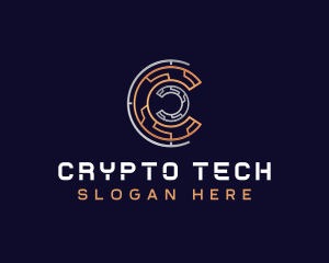 Crypto Currency Technology logo design