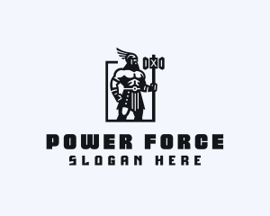 Strong Barbarian Man logo