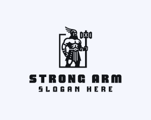 Strong Barbarian Titan logo design