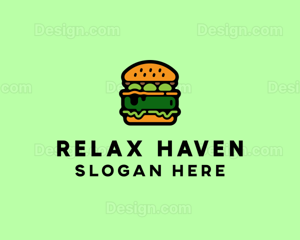 Vegetarian Vegan Burger Hamburger Logo