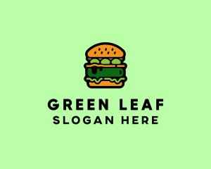 Vegetarian Vegan Burger Hamburger logo