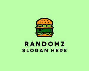 Vegetarian Vegan Burger Hamburger logo