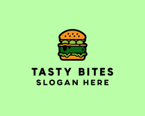 Vegetarian Vegan Burger Hamburger logo