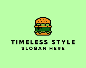 Vegetarian Vegan Burger Hamburger logo