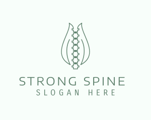 Spine Tulip Massager logo design