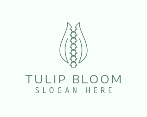 Spine Tulip Massager logo design