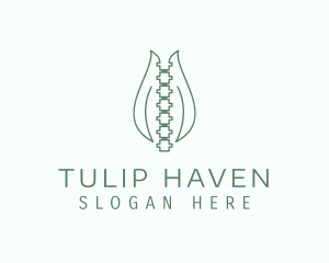 Spine Tulip Massager logo design