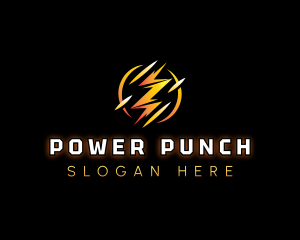 Lightning Bolt Power logo design