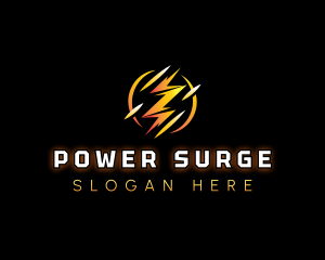 Lightning Bolt Power logo design