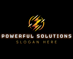 Lightning Bolt Power logo design