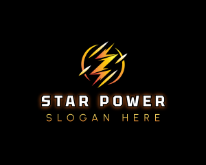 Lightning Bolt Power logo design