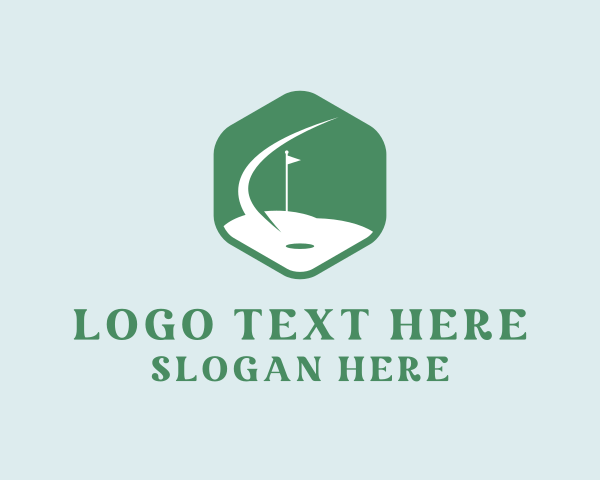 Golfer logo example 1