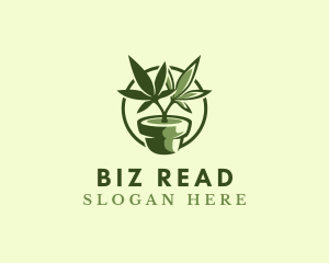 Organic Marijuana Plant logo design