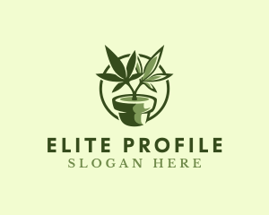 Organic Marijuana Plant logo design