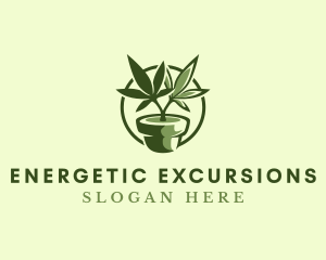 Organic Marijuana Plant logo design