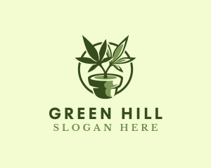 Organic Marijuana Plant logo design