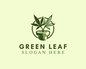 Organic Marijuana Plant logo