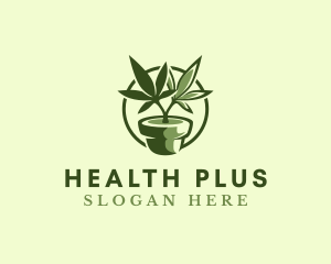 Organic Marijuana Plant logo design