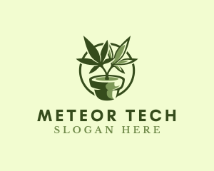 Organic Marijuana Plant logo design