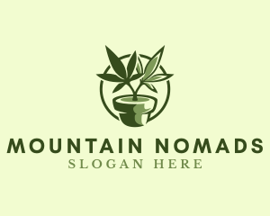 Organic Marijuana Plant logo design