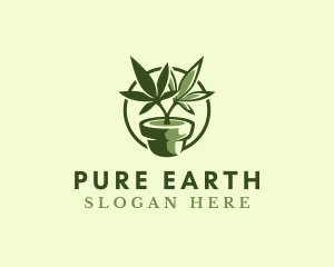 Organic Marijuana Plant logo